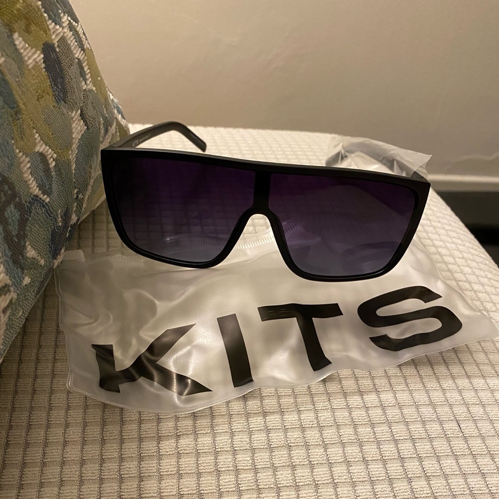KITS Black Sunglasses with Purple Lenses